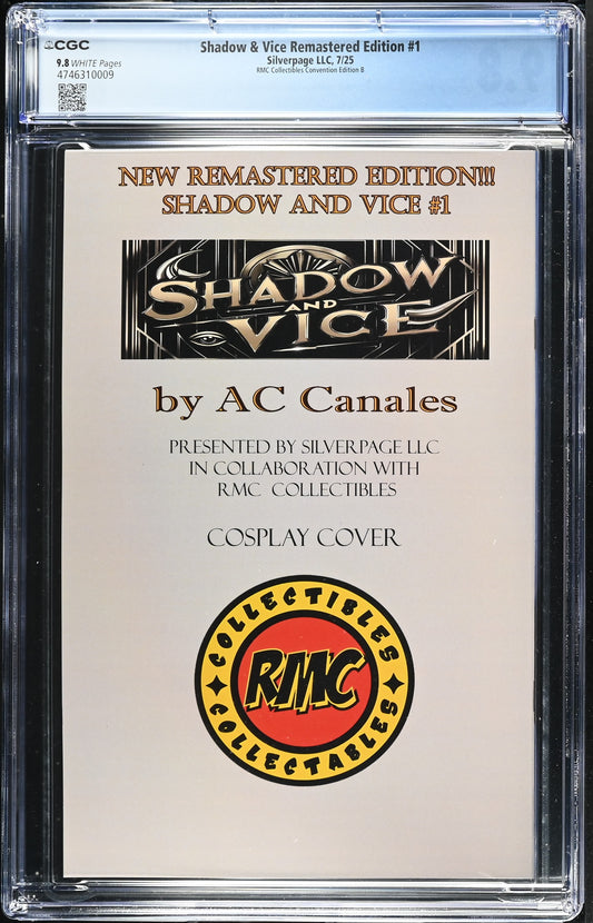 Shadow & Vice Remastered Edition #1 CGC 9.8 RMC Collectibles Convention Edition B