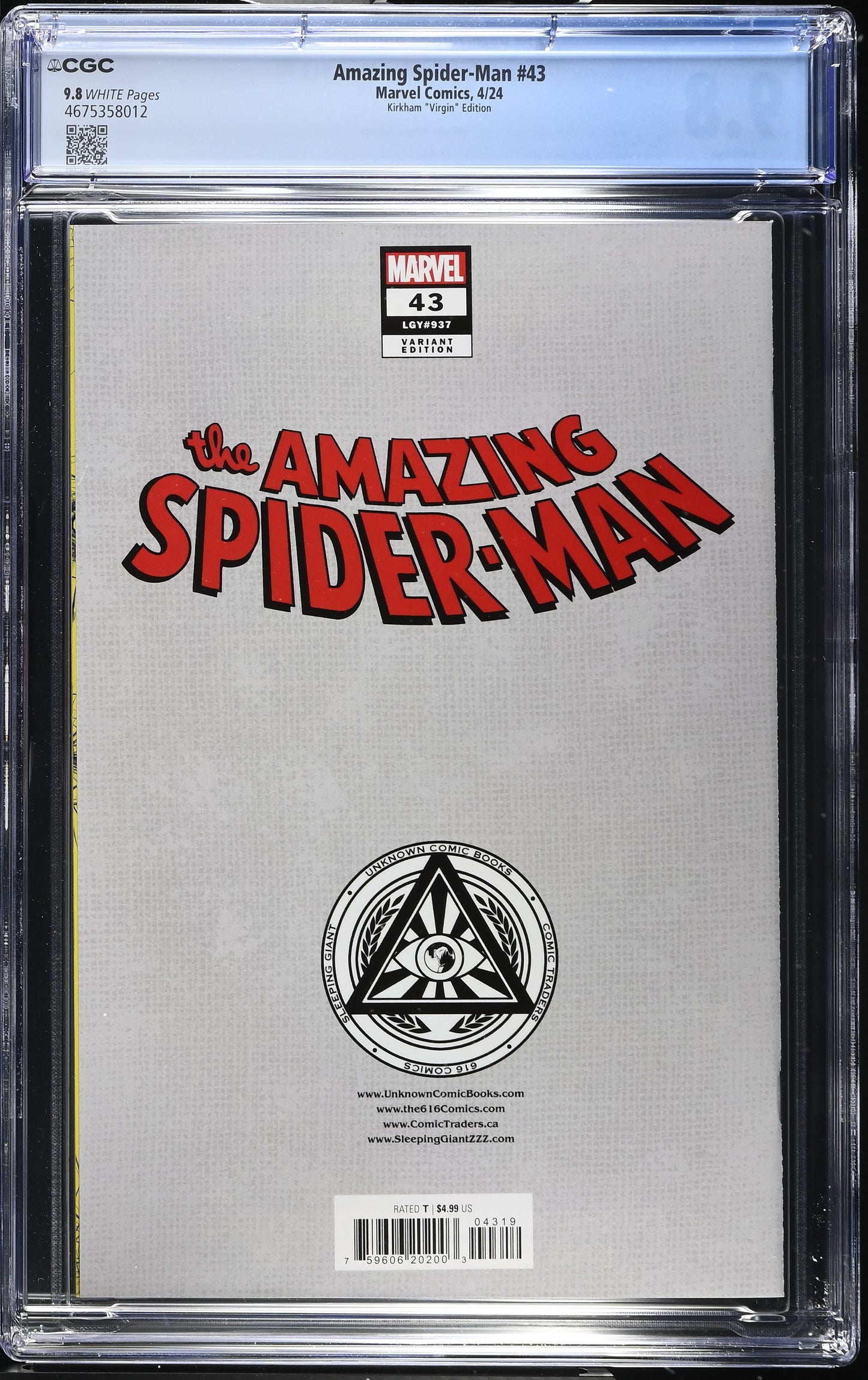 Amazing Spider-Man #43 Tyler Kirkham Virgin Variant CGC 9.8