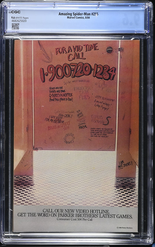 Amazing Spider-Man 255 8/84 Marvel Comics CGC 9.6