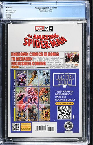 Amazing Spider-Man #65 CGC 9.8 (2025) Black Cat - Manhanini Virgin Graded Comic