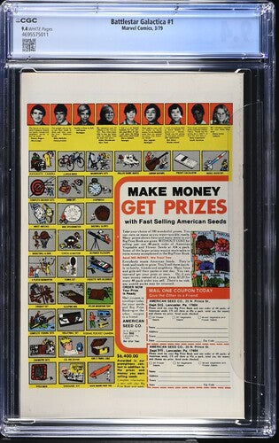 Marvel Comics Battlestar Galactica TV Adaptation Issue #1 CGC 9.4