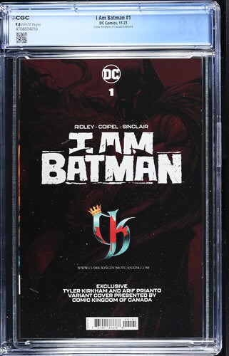 I AM BATMAN # 1 - TYLER KIRKHAM Variant - Batman #423 Homage - CGC 9.8 Edition A