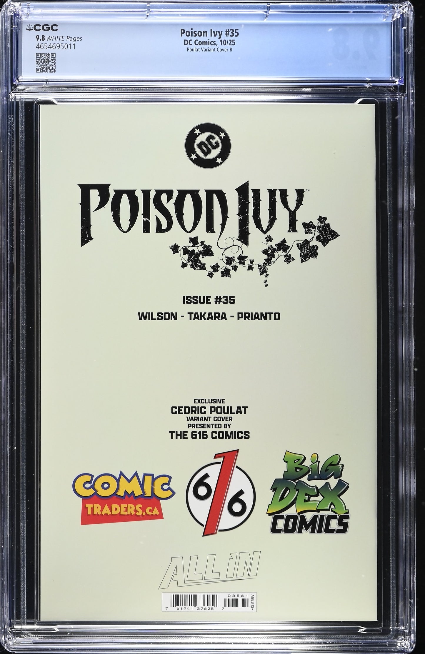 Poison Ivy #35 CGC 9.8 Cedric Poulat 616 Comics Virgin Variant B