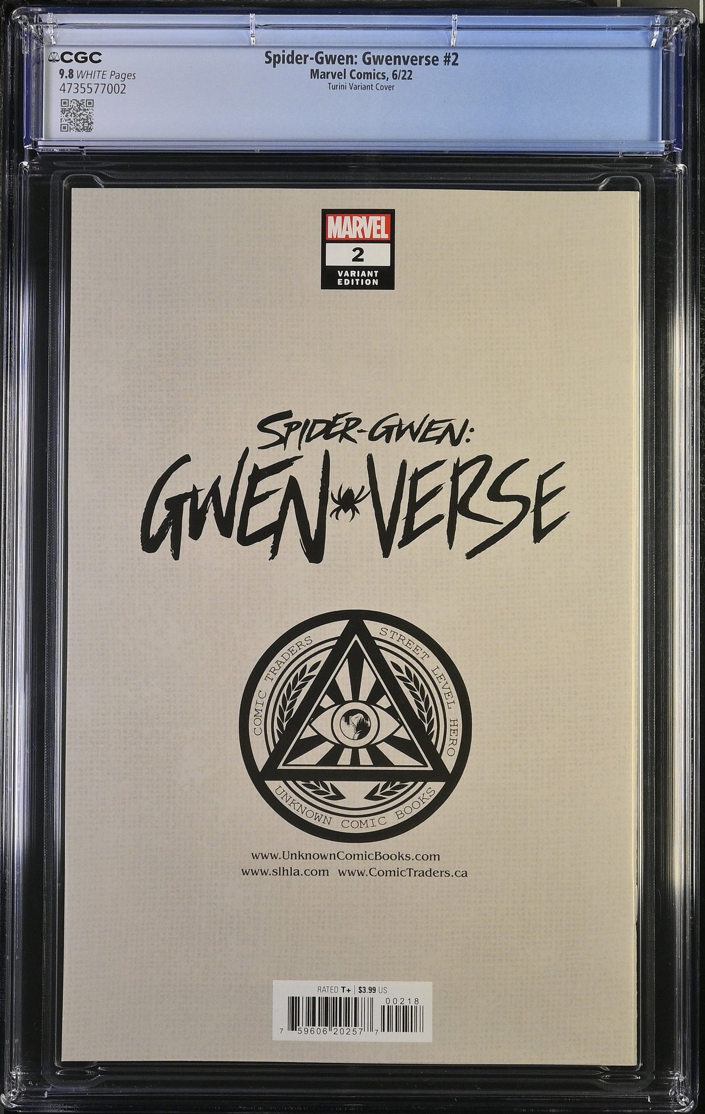 Spider-Gwen: Gwenverse #2 Virgin Variant CGC 9.8