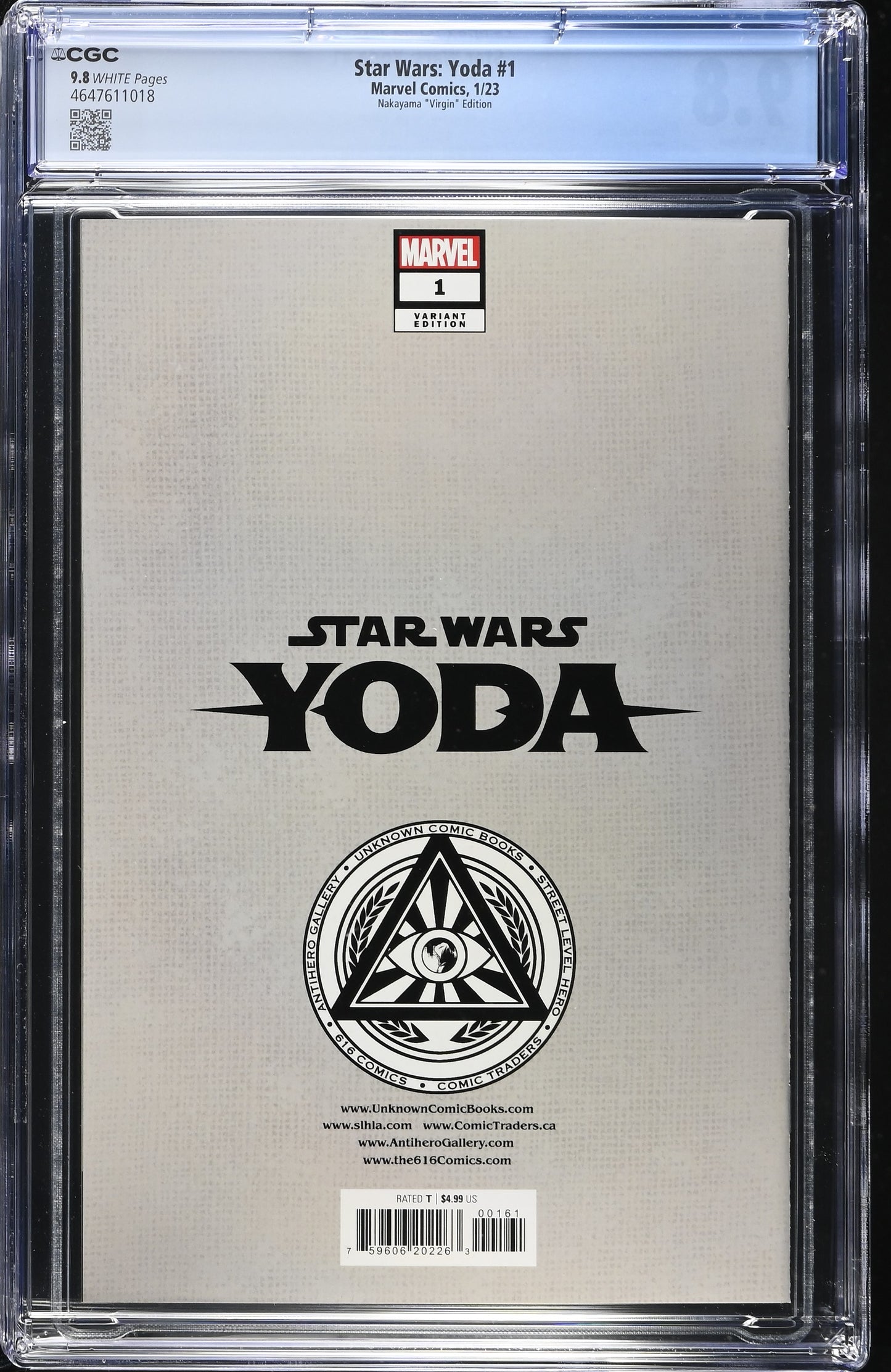Star Wars Yoda #1 Nakayama Virgin Variant CGC 9.8