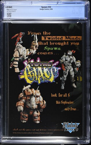 1996 ,Spawn #50 CGC 9.6 -Todd McFarlane.