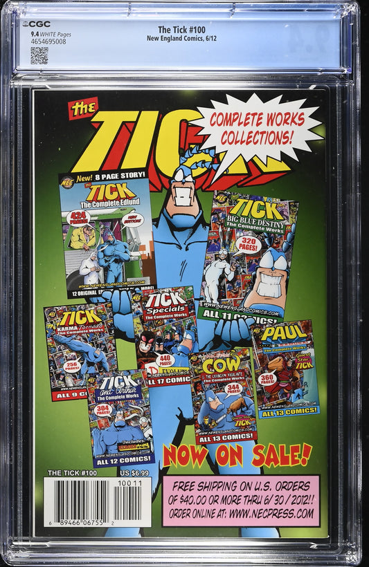 The Tick #100 (2012) CGC 9.4 Invincible app. Death of Arthur