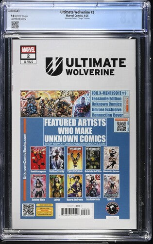 Ultimate Wolverine #2 CGC 9.8 Ivan Tao Virgin Edition Hulk 340 Homage