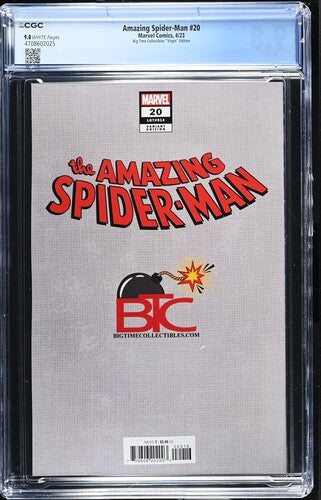 Amazing Spiderman 20 Big Time Collectibles Virgin Edition CGC 9.8