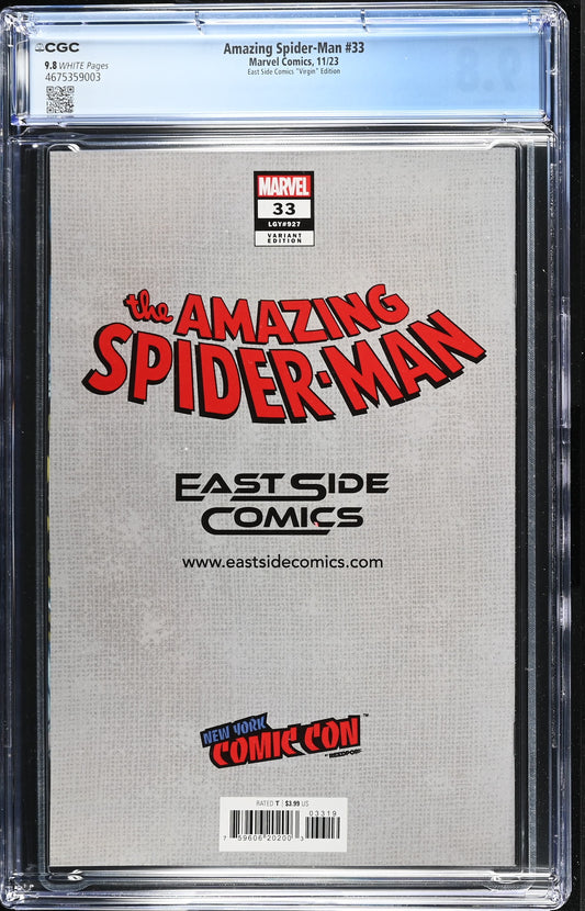 Amazing Spider-man #33 CGC 9.8 John Giang NYCC EXCL Virgin Variant