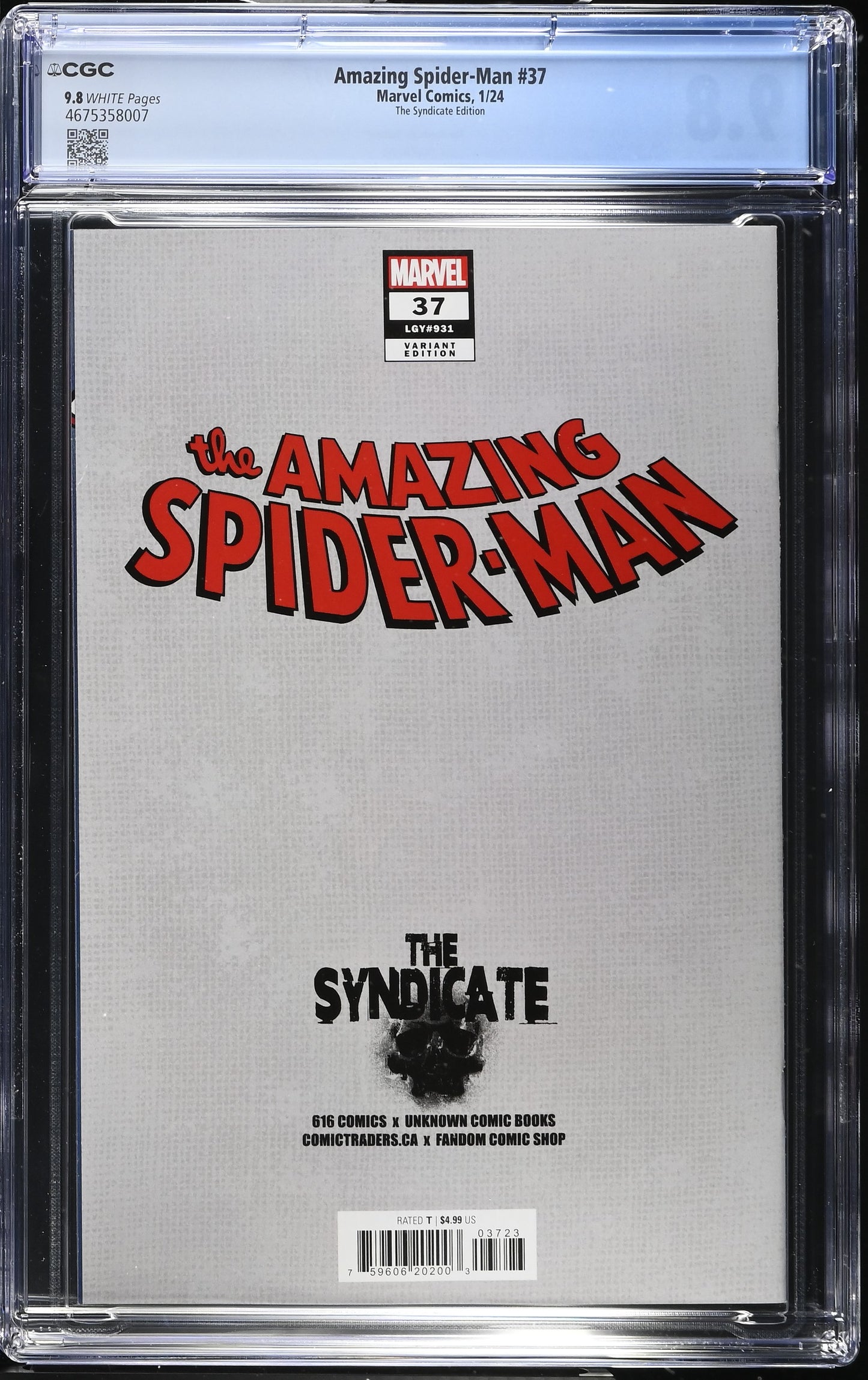 Amazing Spider-Man #37 CGC 9.8 Tyler Kirkham The Syndicate Edition