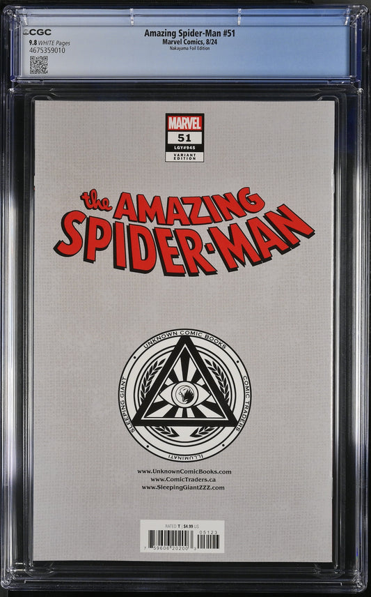 Amazing Spider-Man 51 8/24 Marvel Comics Nakayama Foil Edition