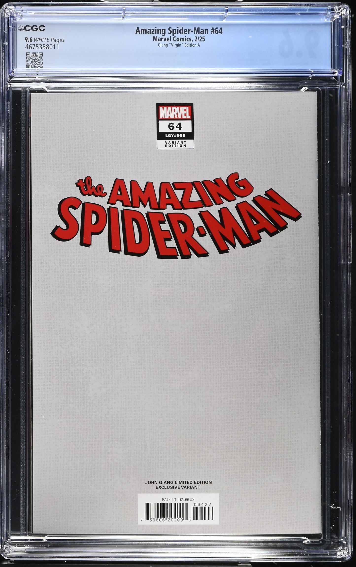 Amazing Spider-Man #64 CGC 9.6 John Giang Variant Edition A