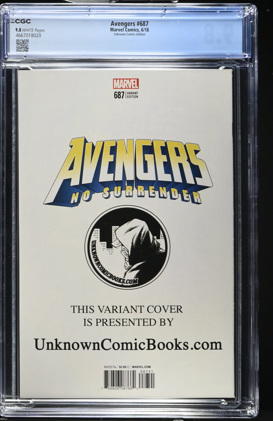 Avengers #687 - Marvel 2018 Modern Age Campbell Virgin Variant - CGC 9.8