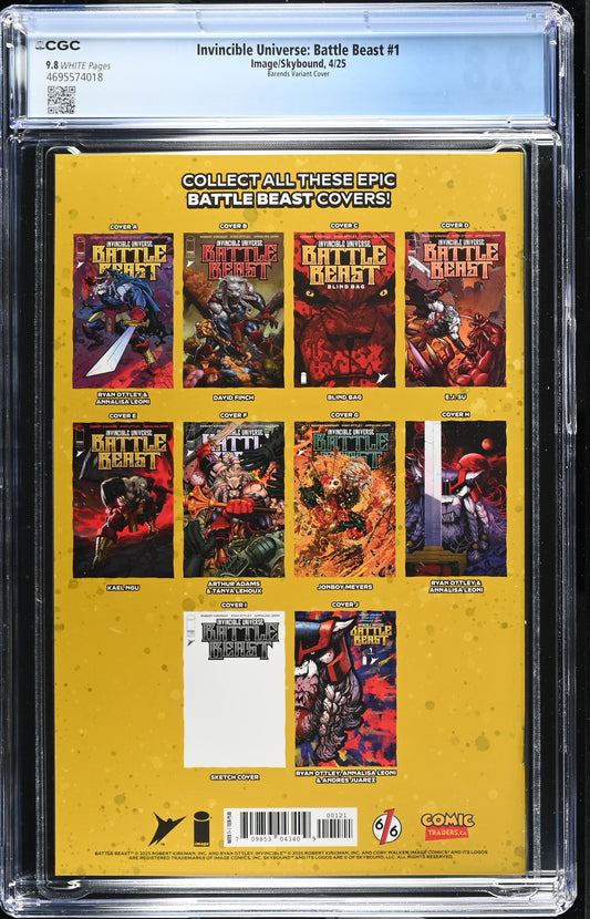 Invincible Universe Battle Beast #1 CGC 9.8 Bjorn Barends Virgin Foil Variant