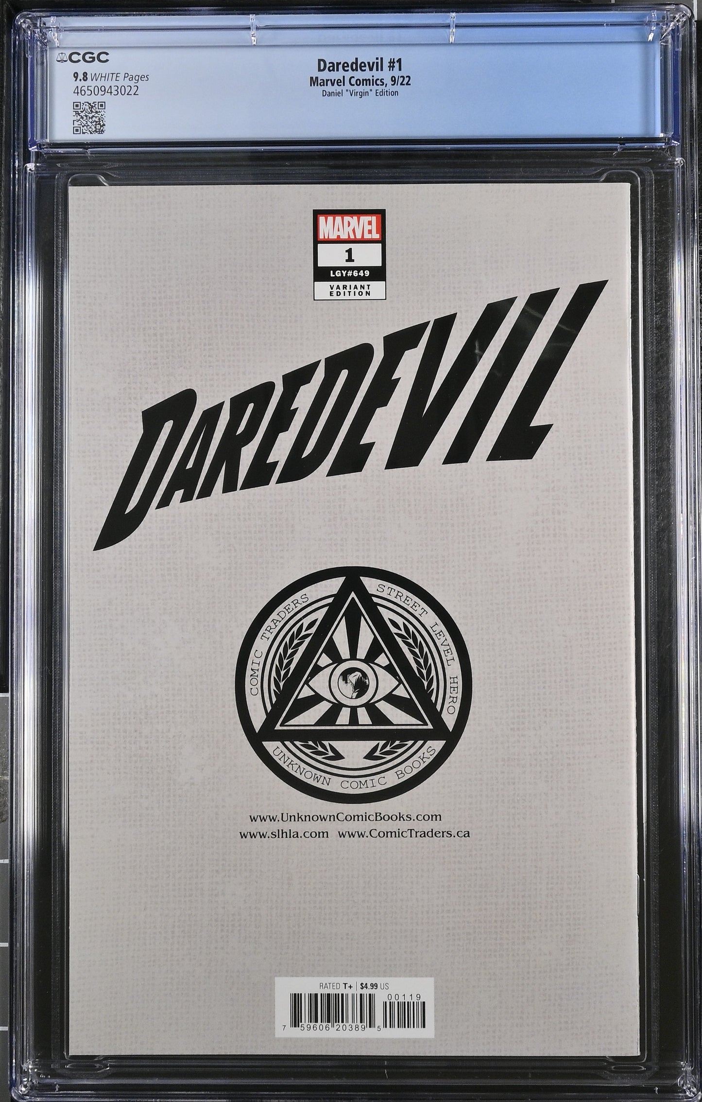 Daredevil #1 CGC 9.8 Tony Daniel Virgin Variant