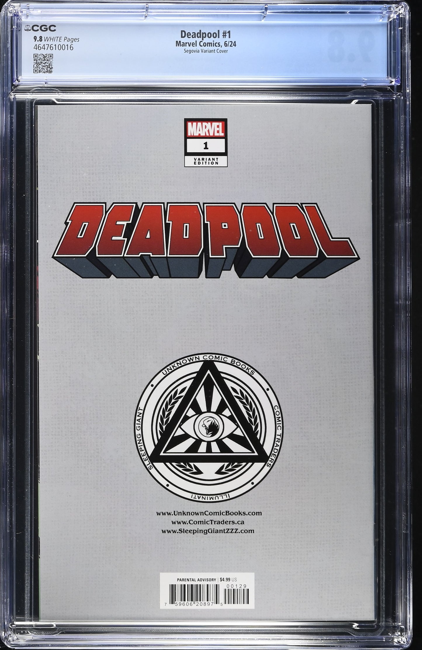 Deadpool Wolverine #1 Exclusive CGC 9.8 (Wolverine 88 Homage- Segovia)