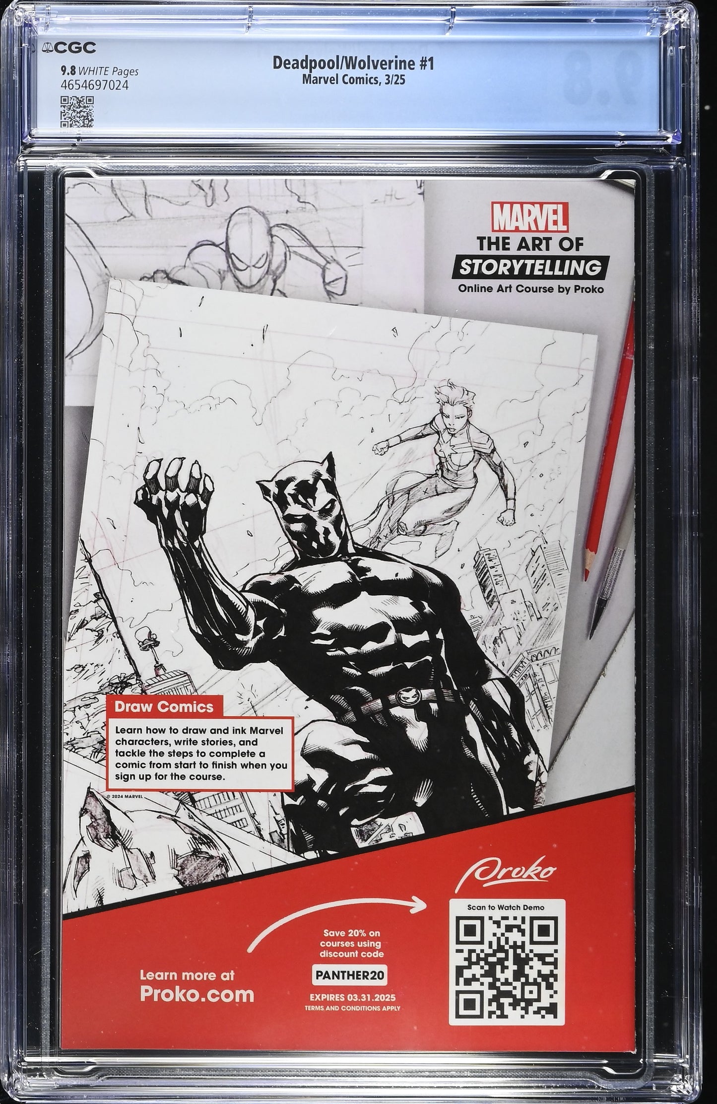 Deadpool Wolverine #1 CGC 9.8 Cover A Joshua Cassara Variant Cover Marvel