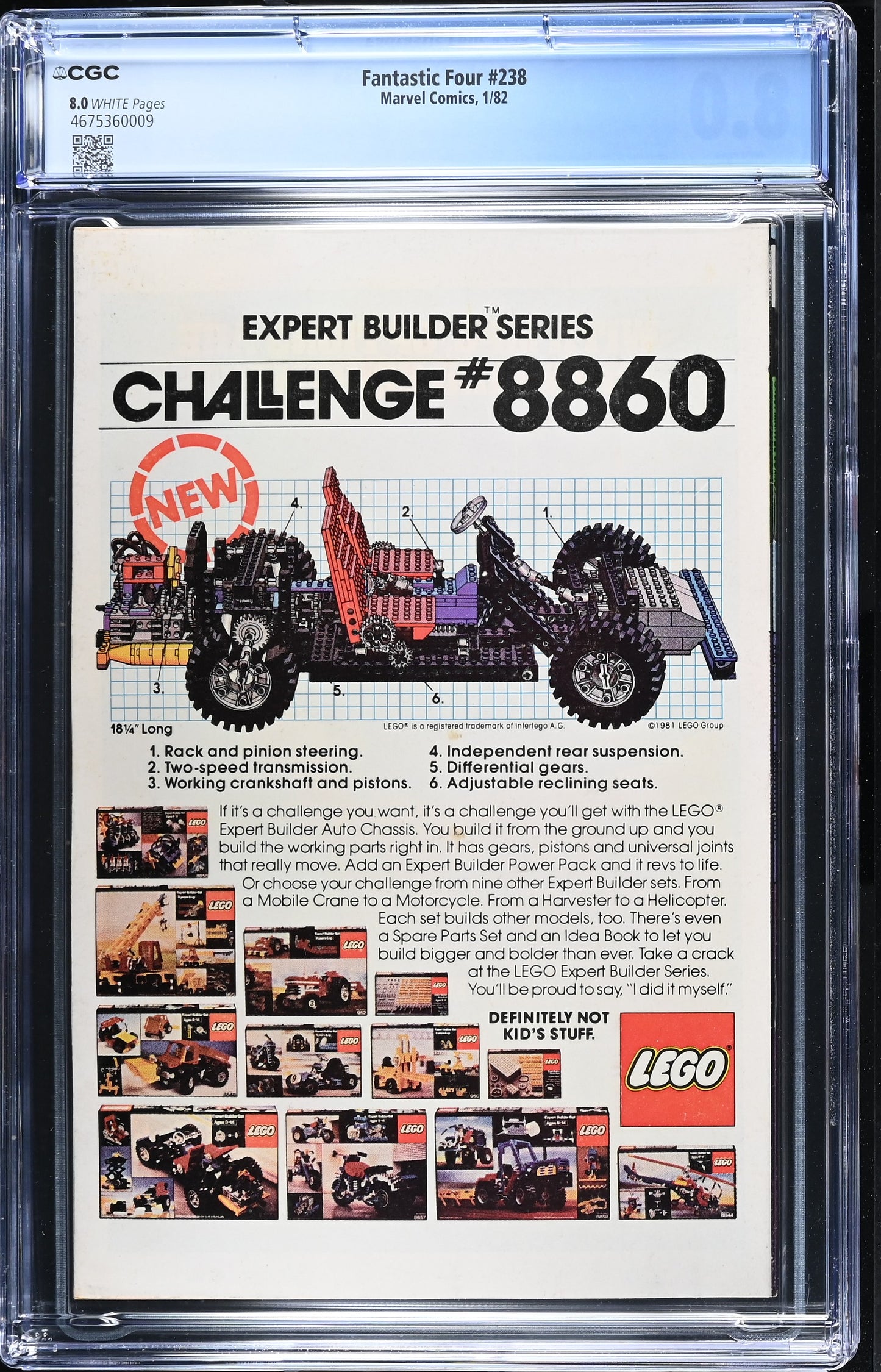 Fantastic Four #238 CGC 8.0 Dr Doom Cover (John Byrne Marvel 1982)