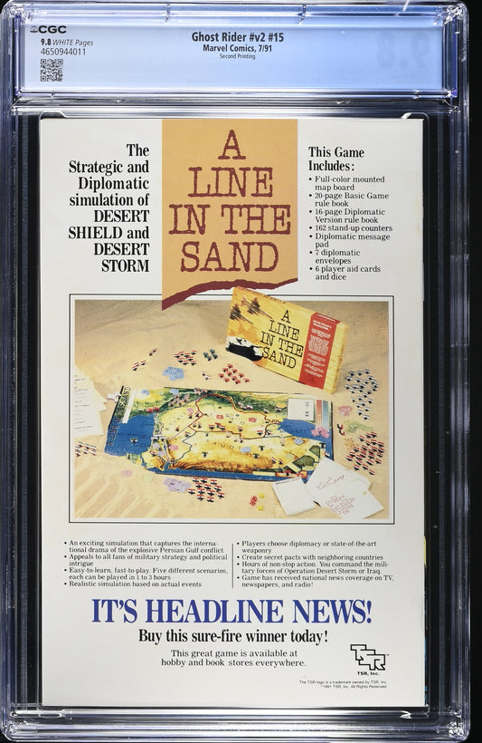 Ghost Rider #15 Gold 2nd Printing CGC 9.8 Glow in the Dark Cover