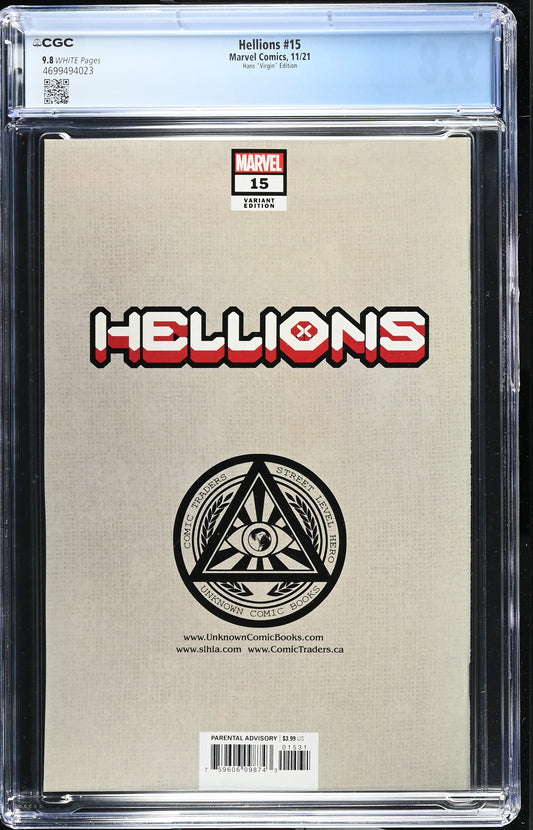 Hellions #15 (11/21) CGC 9.8 NM/M Stephanie Hans Psylocke Virgin Cover