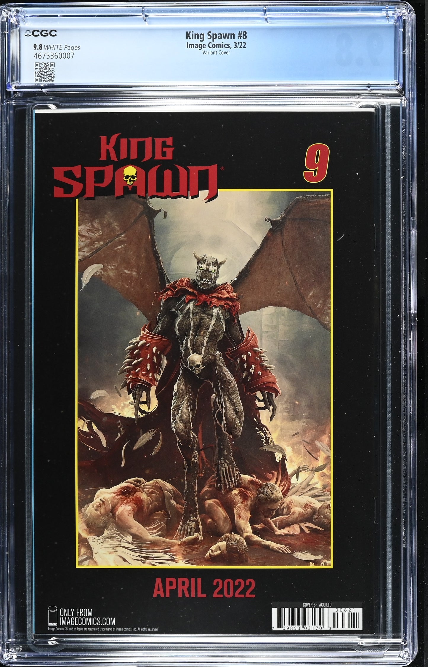 King Spawn #8 CGC 9.8 Don Aguillo Virgin Variant Cover (2022)