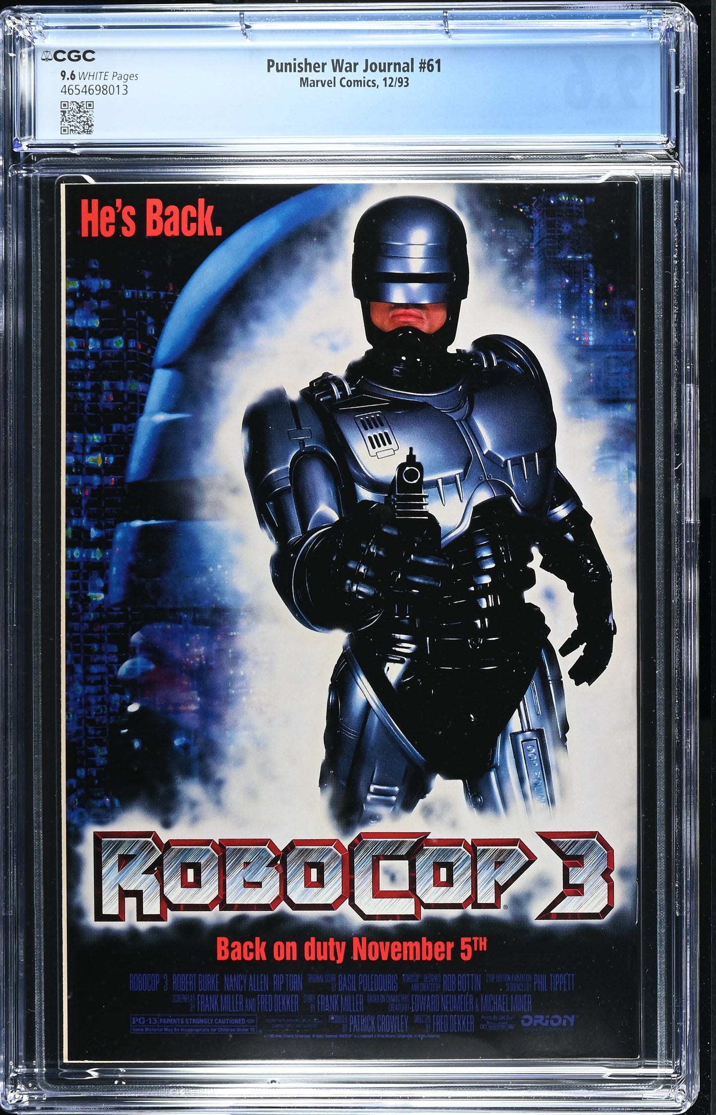 Punisher War Journal 61 CGC 9.6 Suicide Run part 1 Silver Embossed cover