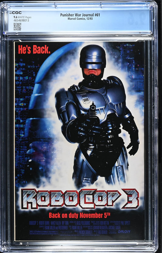 Punisher War Journal 61 CGC 9.6 Suicide Run part 1 Silver Embossed cover