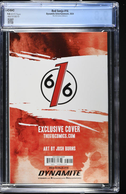Red Sonja #16 (2024) Josh Burns Virgin Cover CGC 9.8