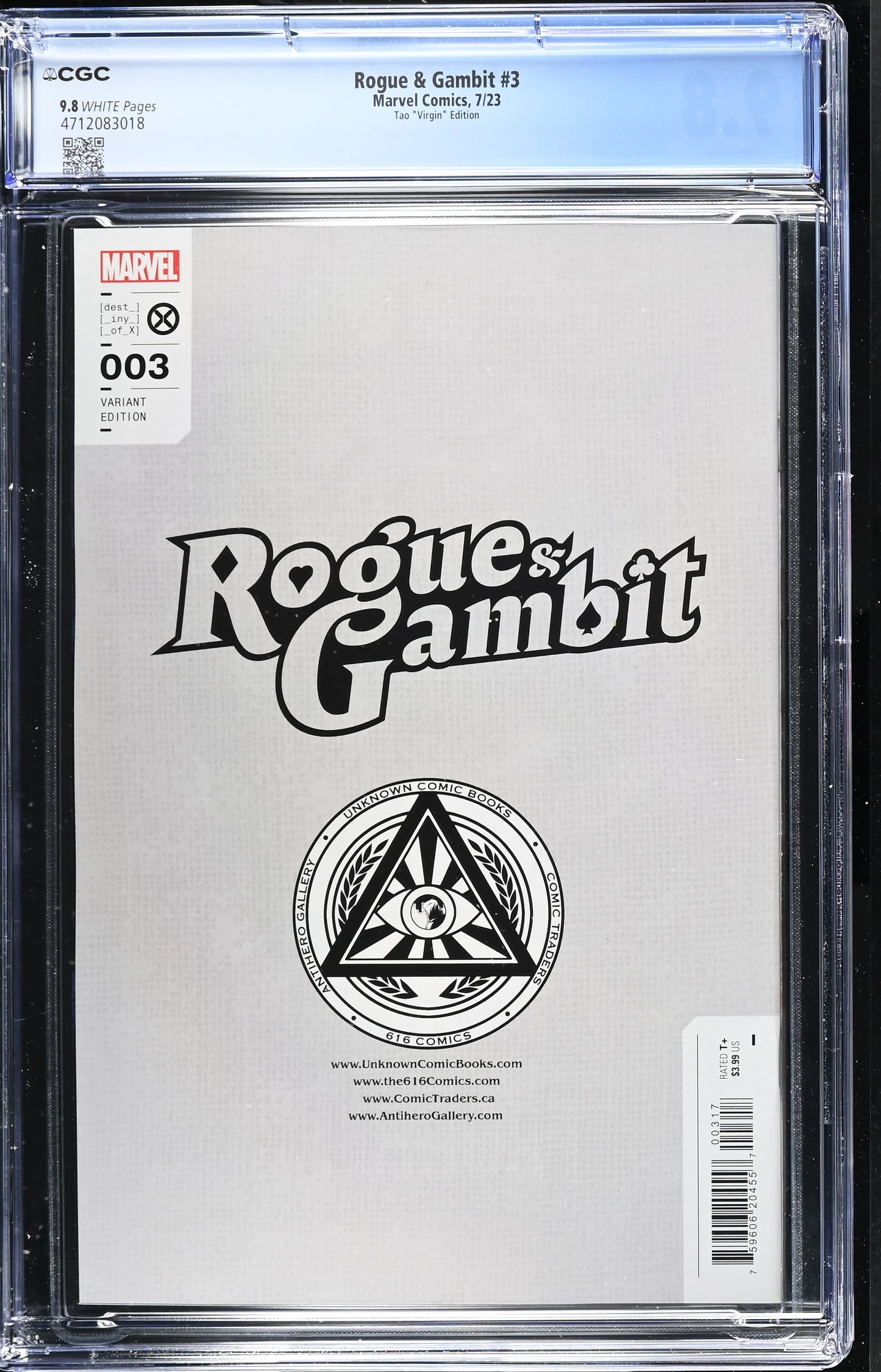 Rogue and Gambit #3 Tao Virgin Edition Variant - 2023 - CGC 9.8