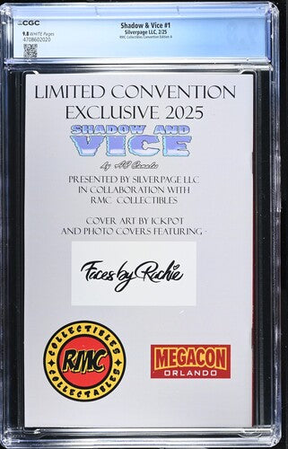 Shadow & Vice #1 || Ickpot Harley Quinn Virgin || Megacon Exclusive LTD CGC 9.8