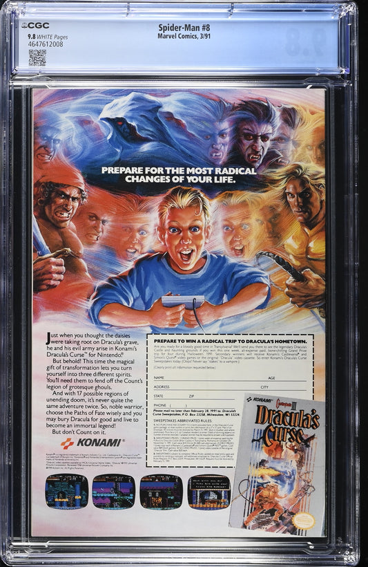 Spiderman #8 - Marvel 1991 Copper Age Issue - CGC 9.8