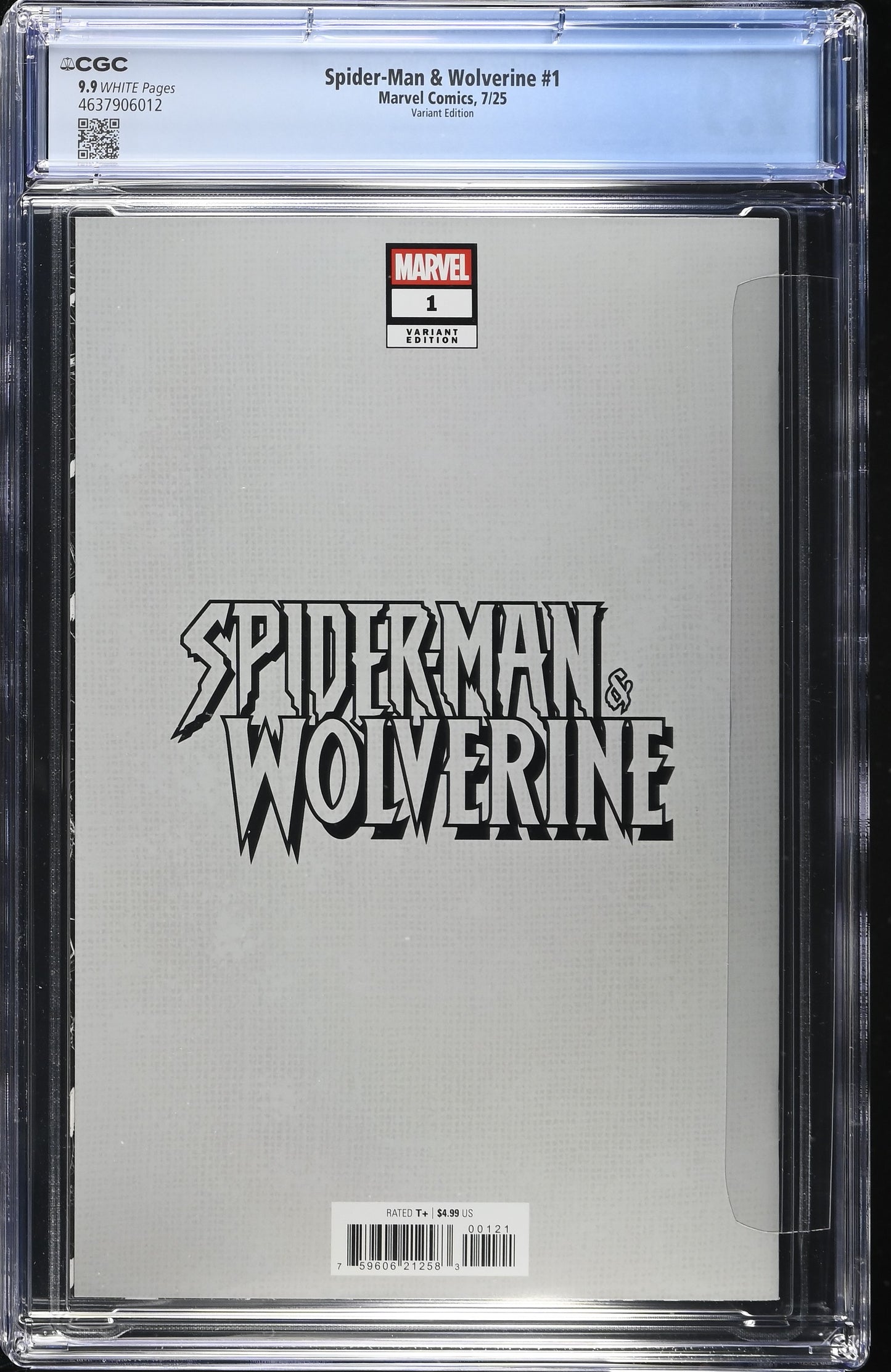 Spider-Man & Wolverine #1 Foil Variant (2025) CGC 9.9