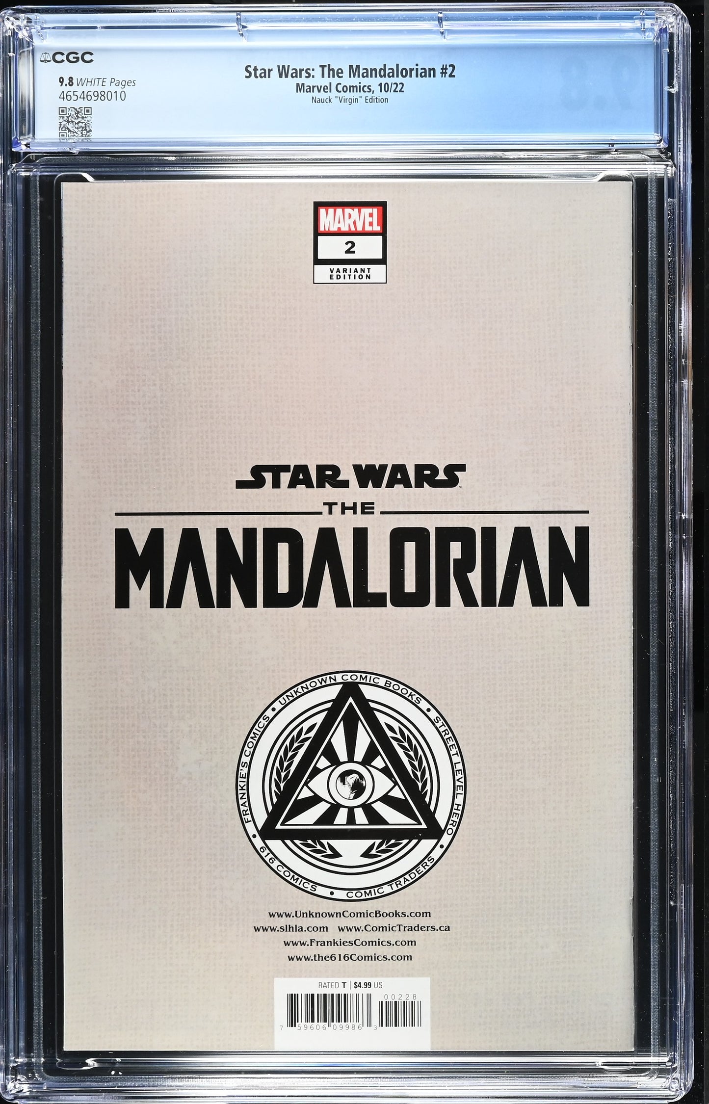 Star Wars Mandalorian #2 Nauck Virgin Variant CGC 9.8