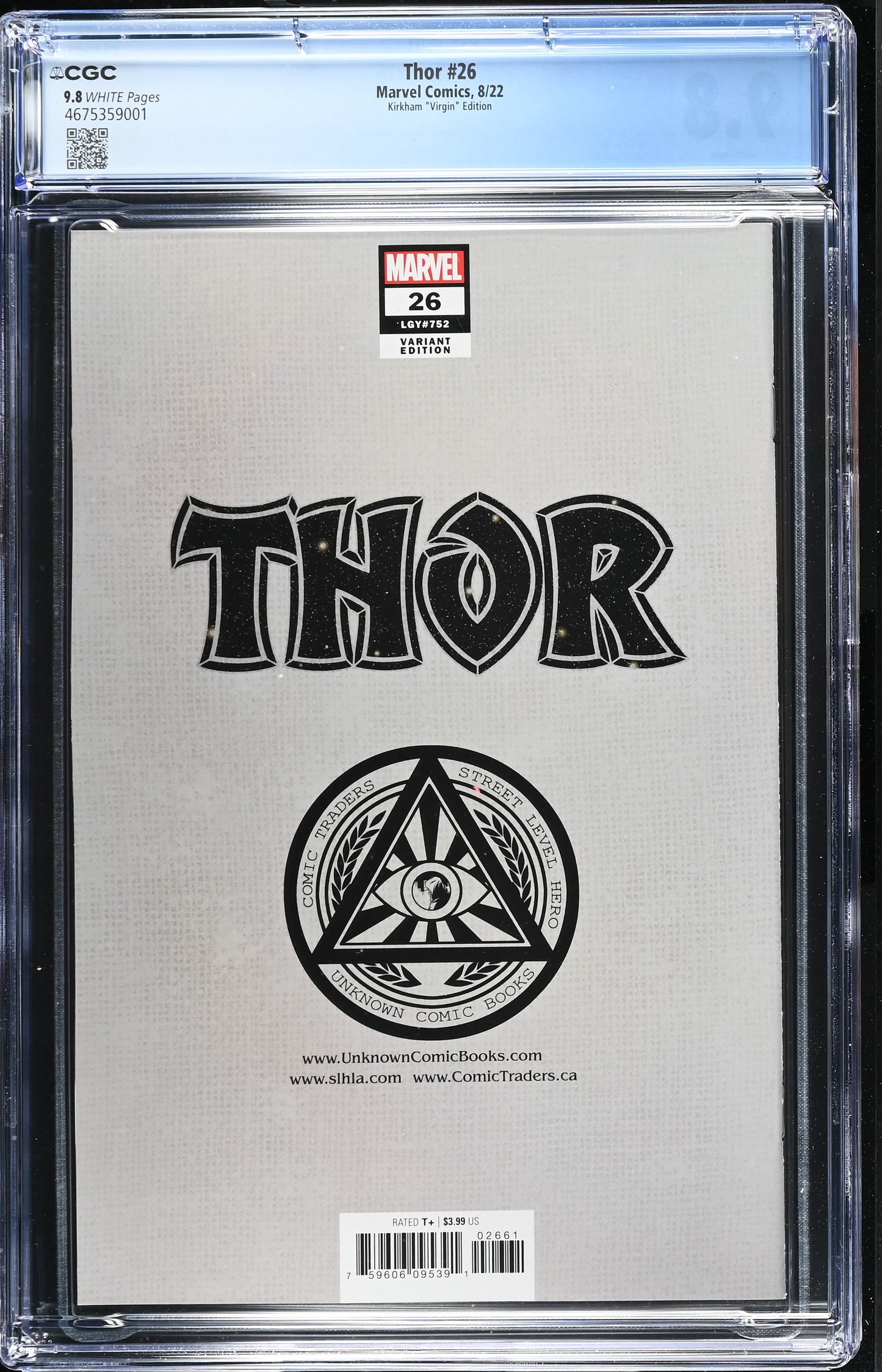 THOR #26 CGC 9.8 Graded Kirkham Virgin (August 2022)
