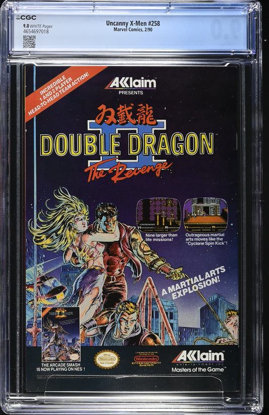 Uncanny X-Men # 258 CGC 9.0 Marvel 1990 Mandarin Appearance Jim Lee