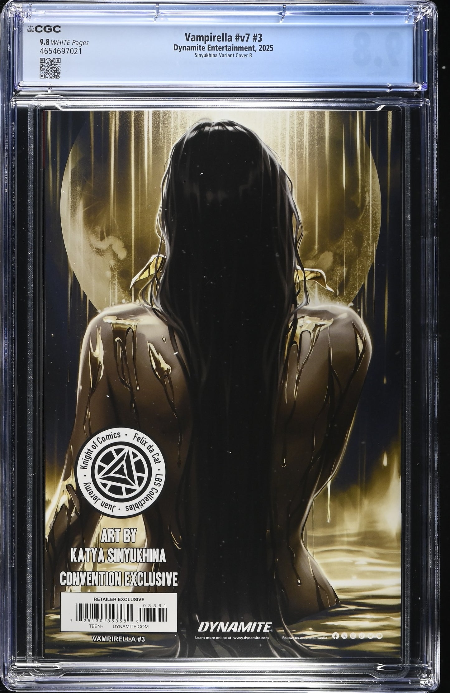 Vampirella #3 CGC 9.8 Katya Sinyukhina Gold Moon Wraparound Cover Virgin