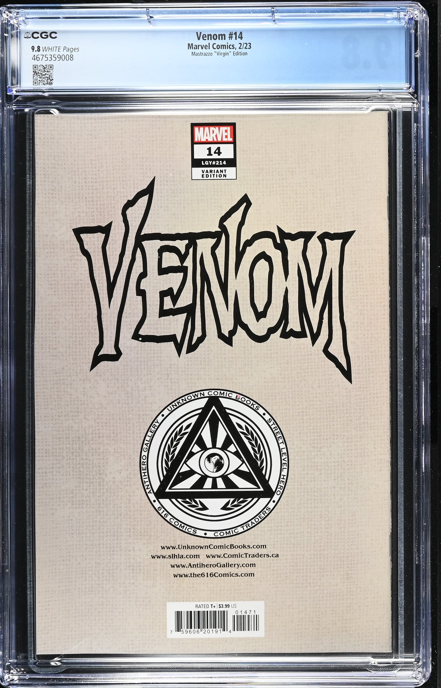 Venom 14 2/23 Marvel Comics Mastrazzo "Virgin" Edition