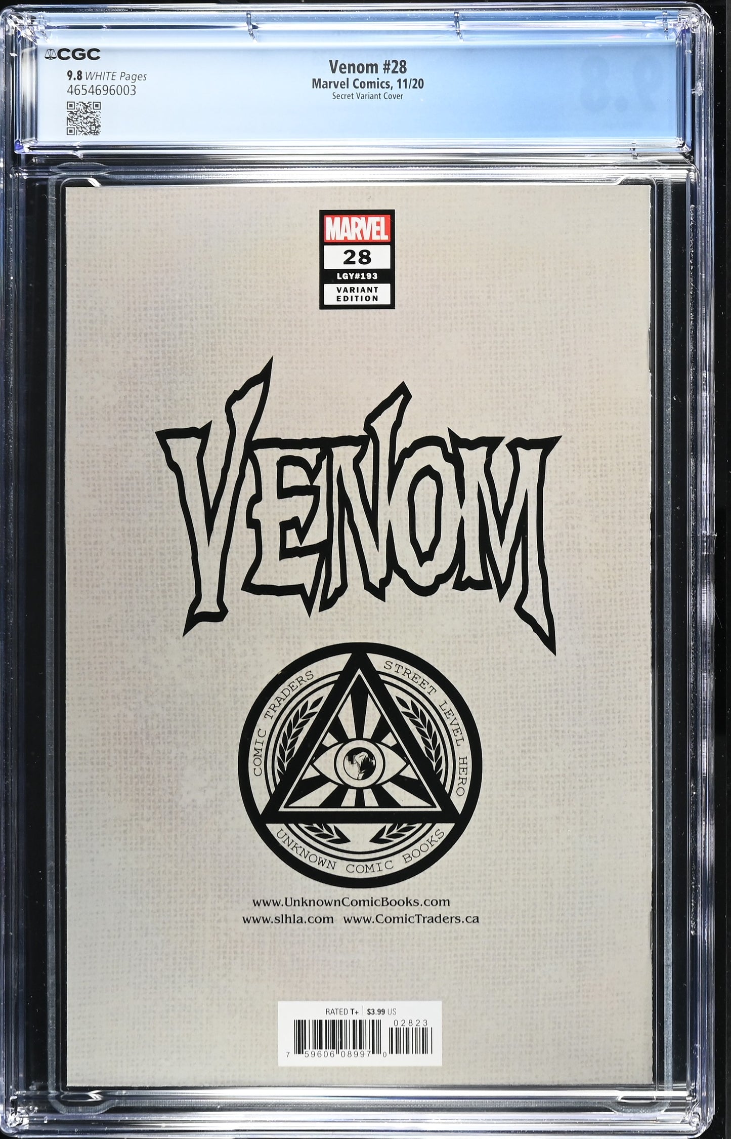 Venom #28 CGC Graded 9.8 Marvel 2020 Kirkham Secret Variant Cover