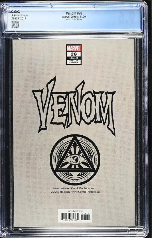 Venom 28 CGC 9.6 (2020) Kirkham Virgin Exclusive Variant