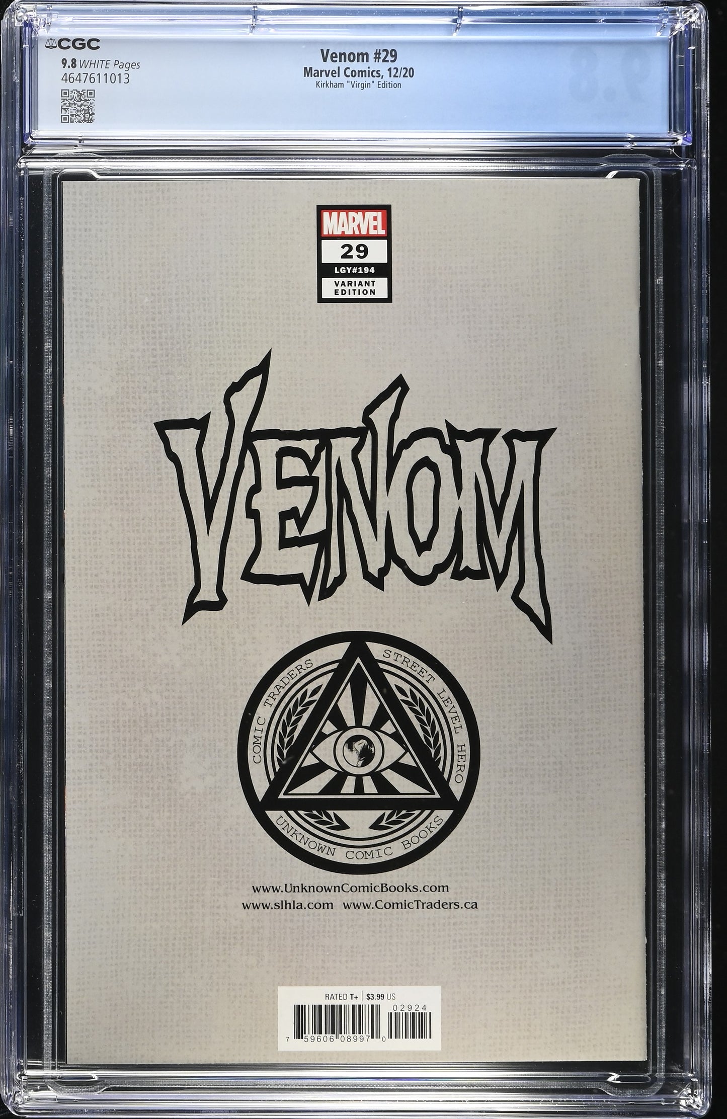 Venom #29 CGC 9.8 Tyler Kirkham Virgin Edition Marvel Comics 2020