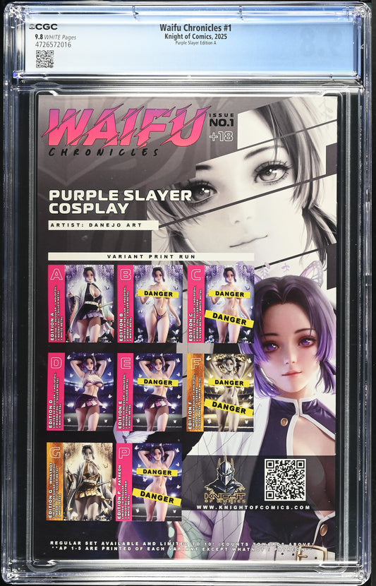 Waifu Chronicles #1 Cgc 9.8 Shinobu Cosplay Danejo Demon Slayer Pinup Comic A