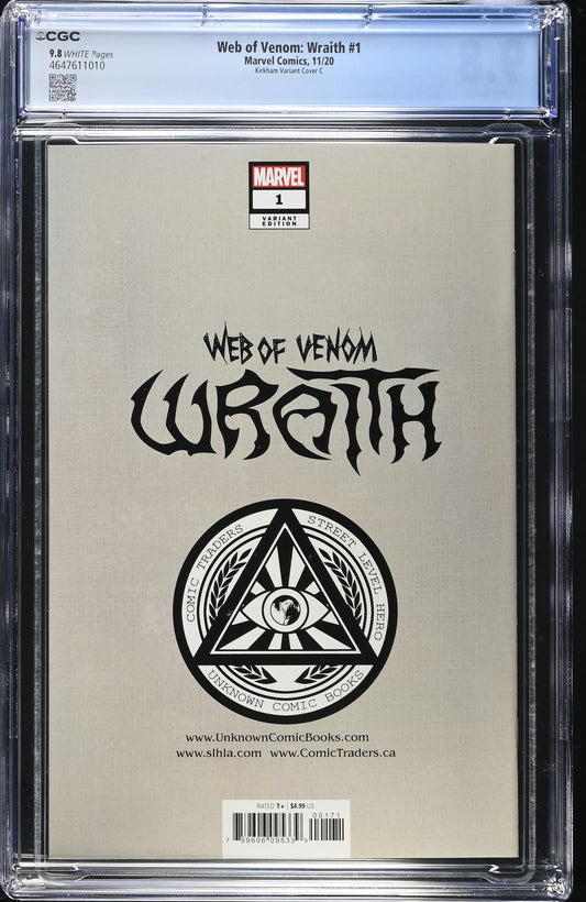 Web Of Venom Wraith #1 CGC Graded 9.8 Marvel 2020 Kirkham Variant C