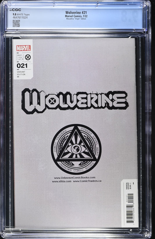 Wolverine #21 Felipe Massafrea Virgin Cover Graded 9.8 CGC