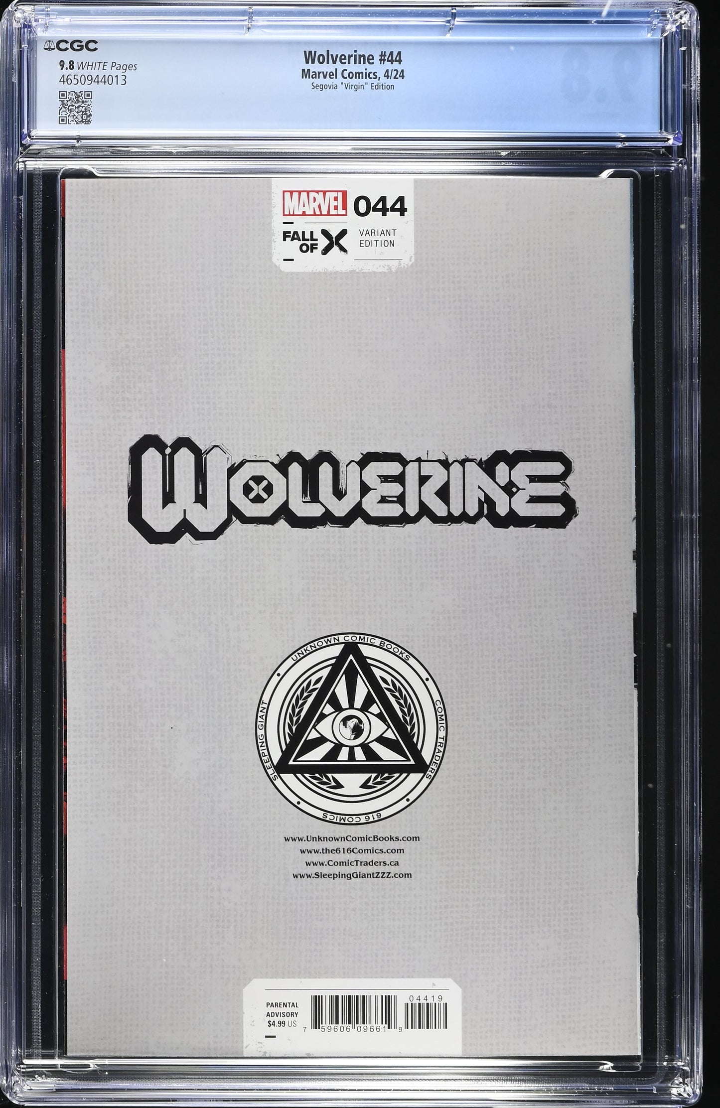Wolverine 44 Segovia Virgin Variant CGC 9.8 Marvel Comics 2024