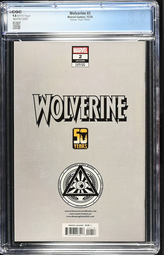Wolverine #2 Marvel Kirkham Virgin - CGC 9.8 Magneto Wolverine