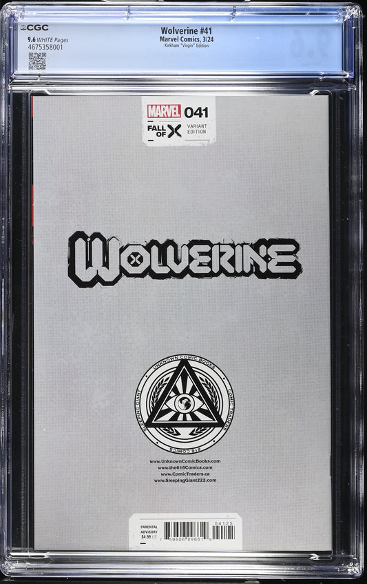 Wolverine #41 CGC 9.6 Tyler Kirkham Virgin Variant