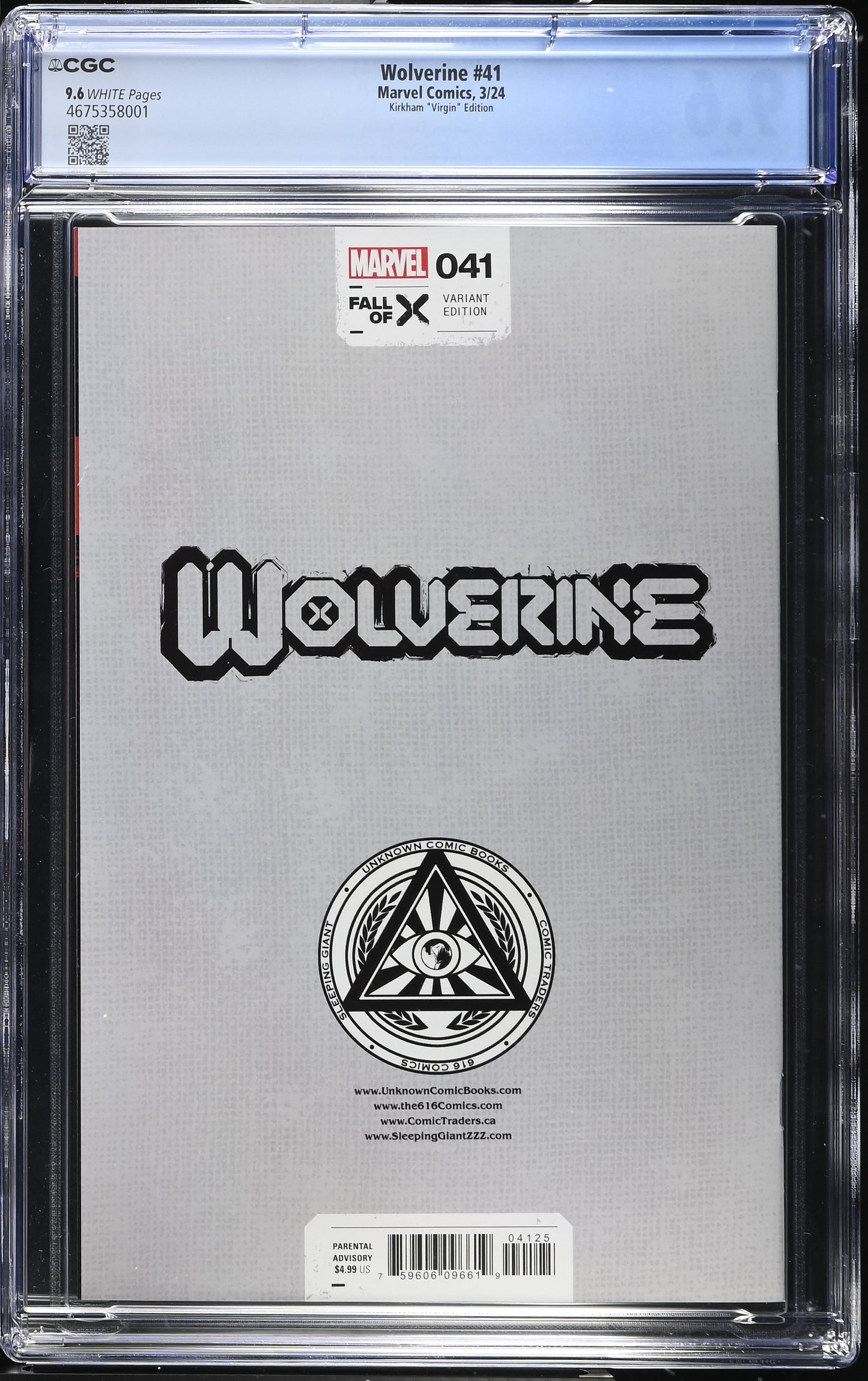 Wolverine #41 CGC 9.6 Tyler Kirkham Virgin Variant