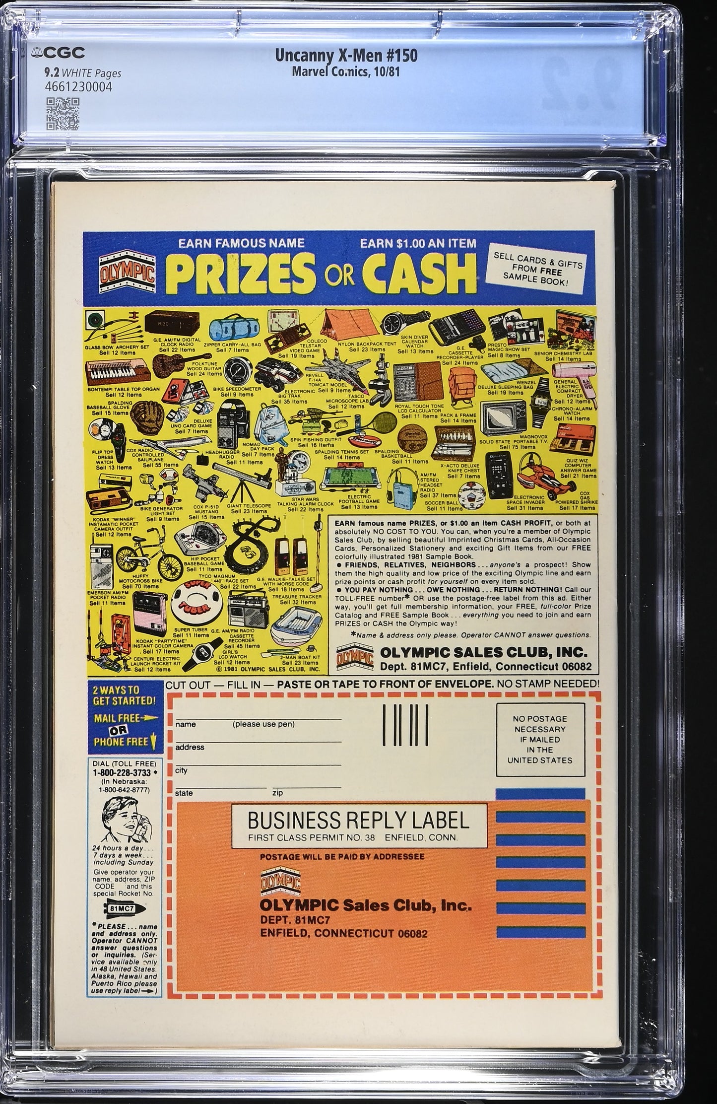 Uncanny X-Men Issue #150 (Magneto Appearance) CGC 9.2