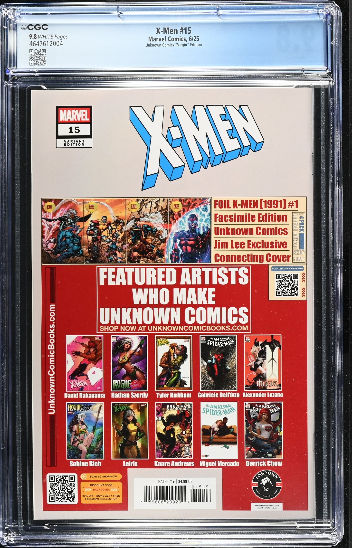 X-men # 15 Mercado Virgin Cover CGC 9.8